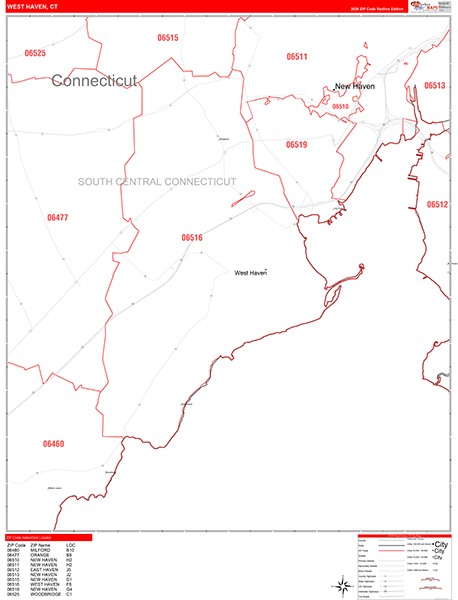 West Haven, CT Zip Code Map